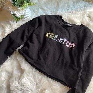 sweatshirt crop top